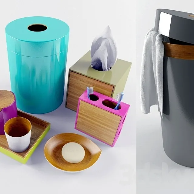 bath items 3D Model bath items 3D Model