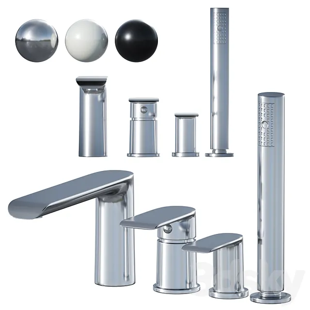 Bath lever mixer Devit Iven 43128141 3DModel