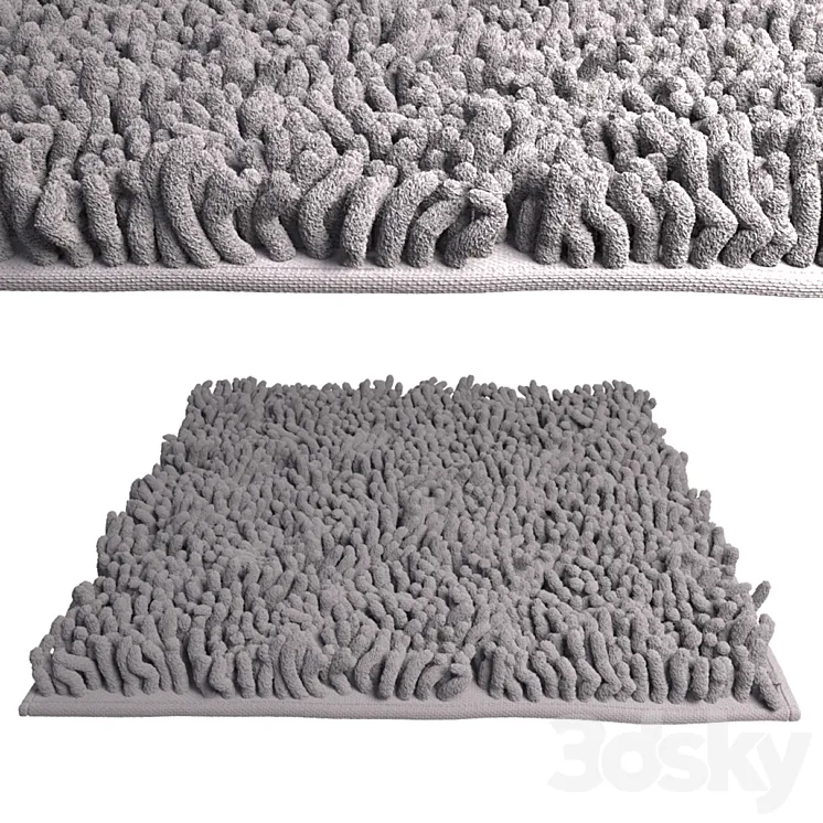 Bath mat microfiber 3D Model Free Download
