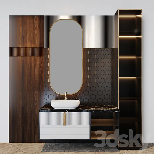 bath set 10 3D Model