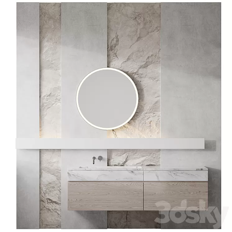 bath set 3 3D Model Free Download