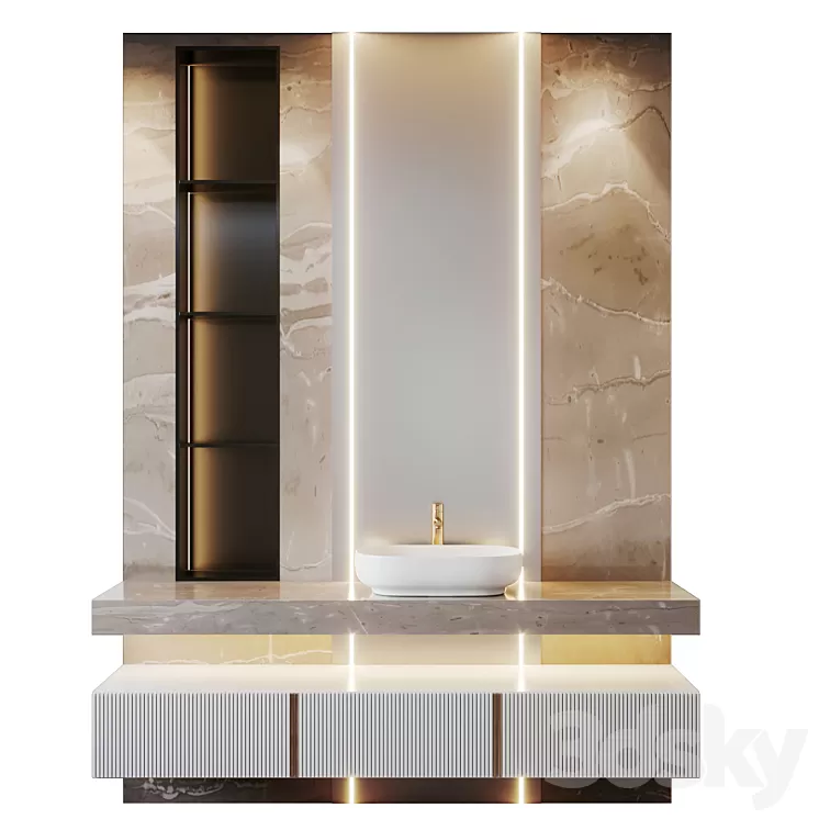 bath set 32 3D Model Free Download