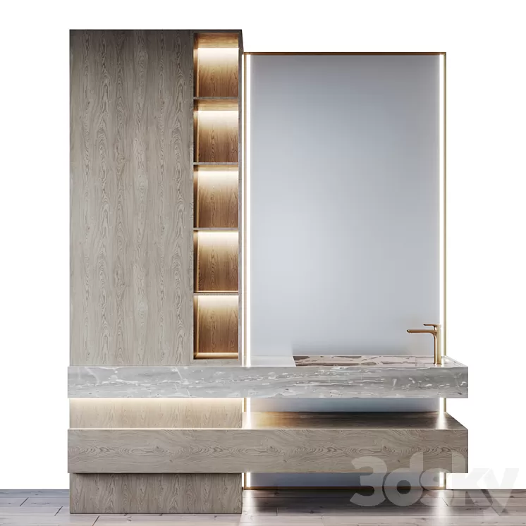 bath set 34 3D Model Free Download