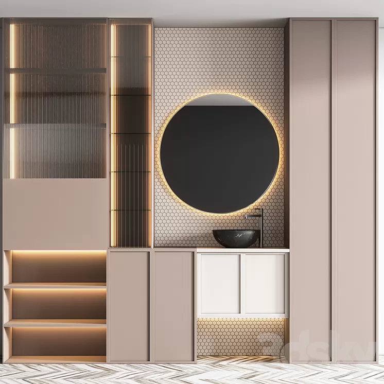 bath set 5 3D Model Free Download