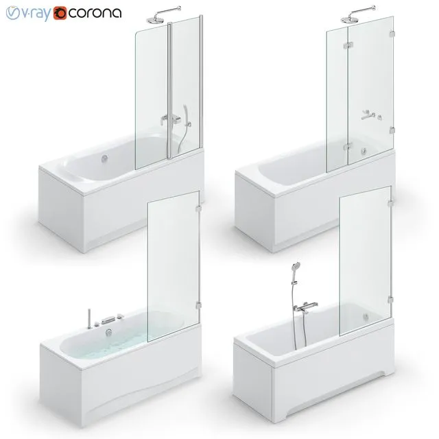 Bath set Ravak set 118 3D Model