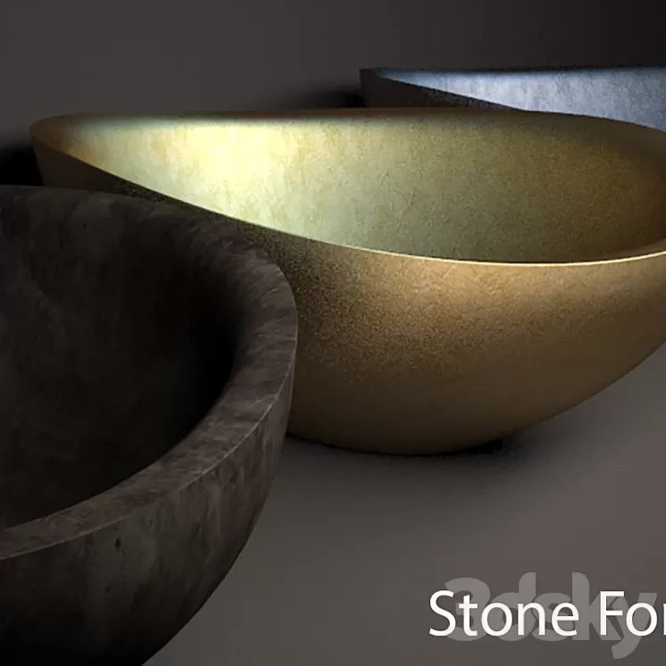 Bath Stone Forest Bathtubs 3D Model