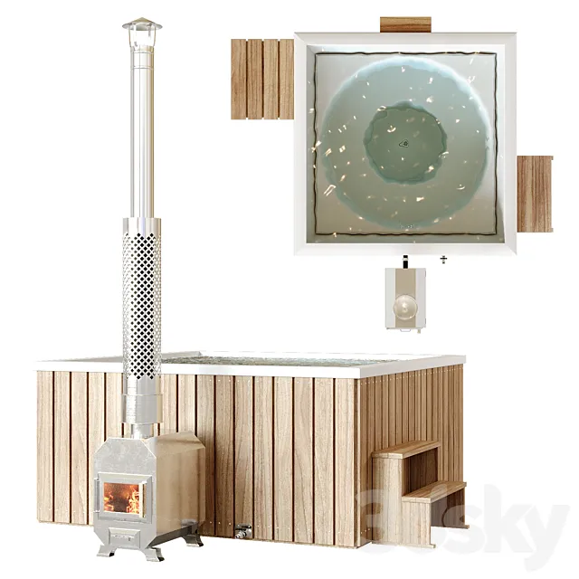 Bath tub 2 (font) 3D Model Bath tub 2 (font) 3D Model