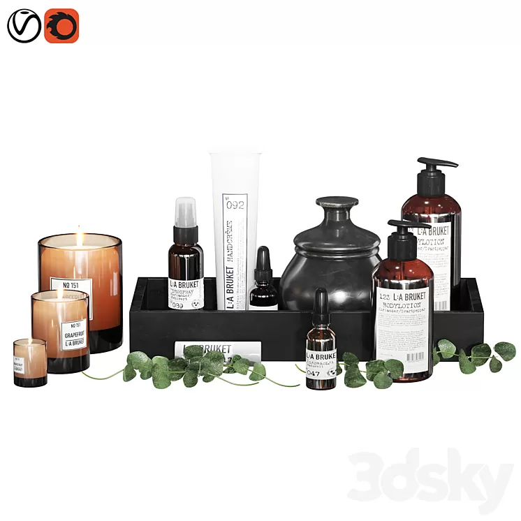 bath_decorative_set001 3D Model