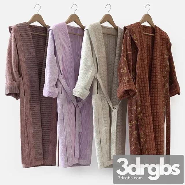 Bathrobe M01 4 3D Model Download