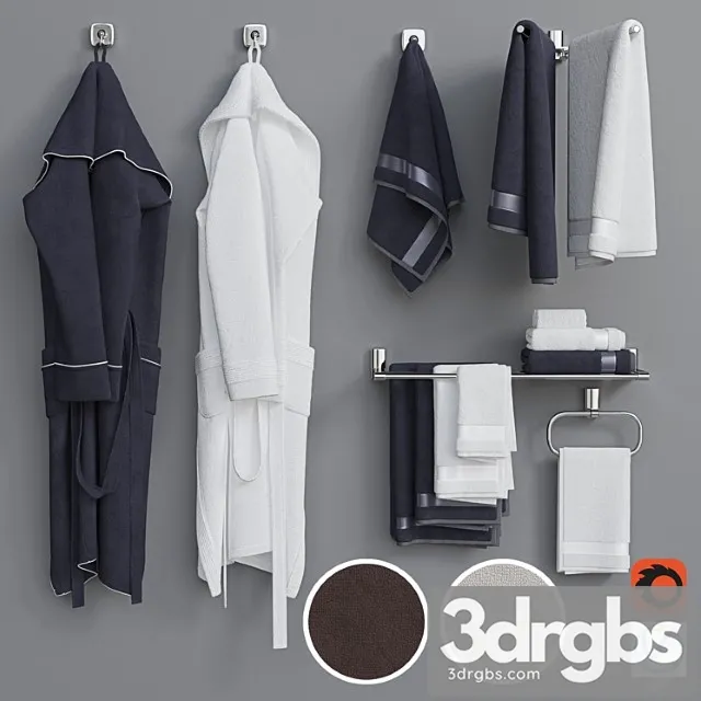 Bathrobe Set 2 3D Model Download