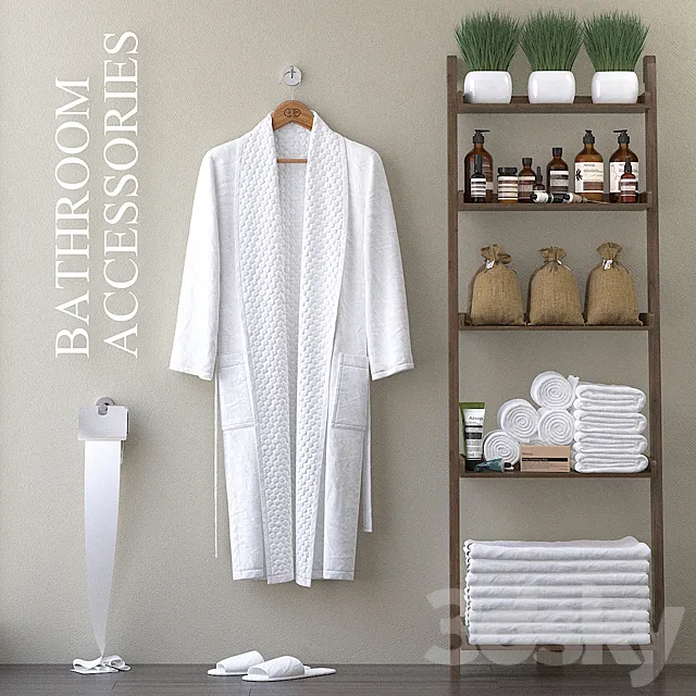Bathrobe with bathrobe.H-1650mm. 3DModel Bathrobe with bathrobe.H-1650mm. 3DModel