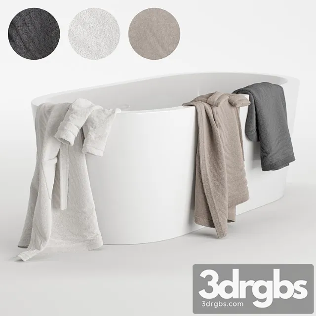 Bathrobes Hanging Set 2 3D Model Download