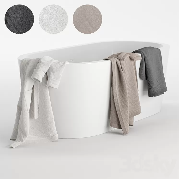 Bathrobes hanging set 2 3D Model Free Download Bathrobes hanging set 2 3D Model Free Download