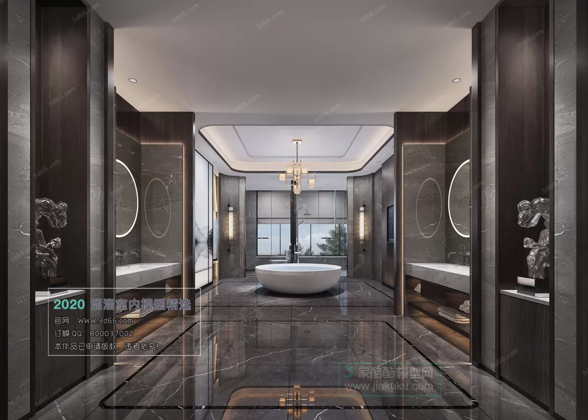 BATHROOM – 3D MODELS – MODERN STYLE – 012