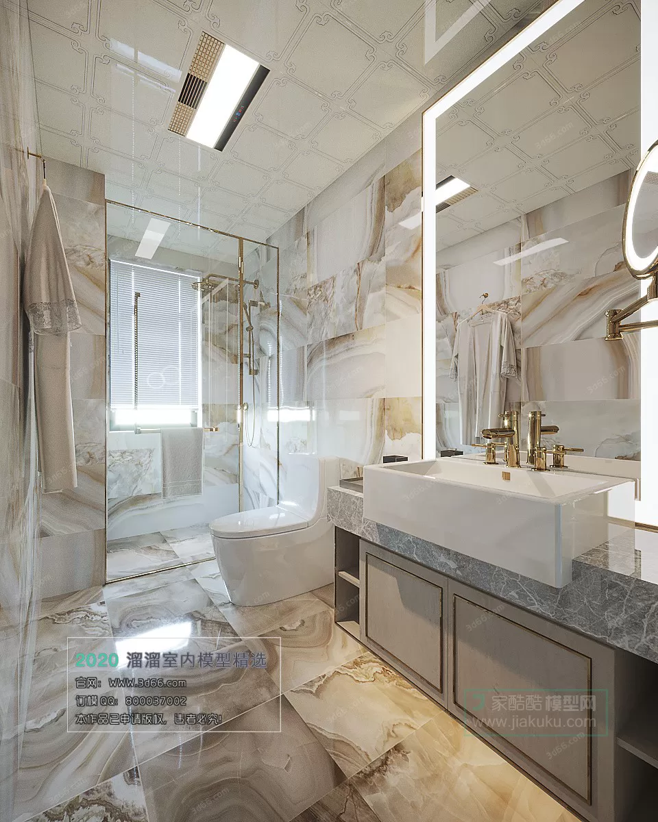 BATHROOM – 3D MODELS – MODERN STYLE – 008