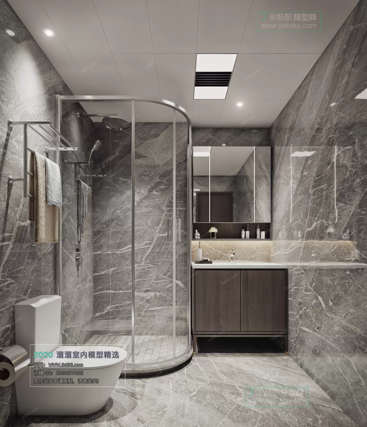 BATHROOM – 3D MODELS – MODERN STYLE – 001