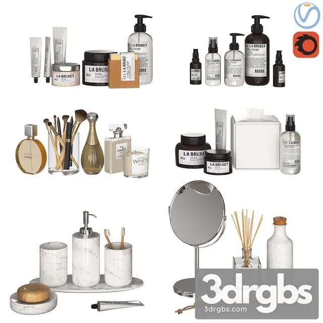 Bathroom Accessories 001 3D Model Download
