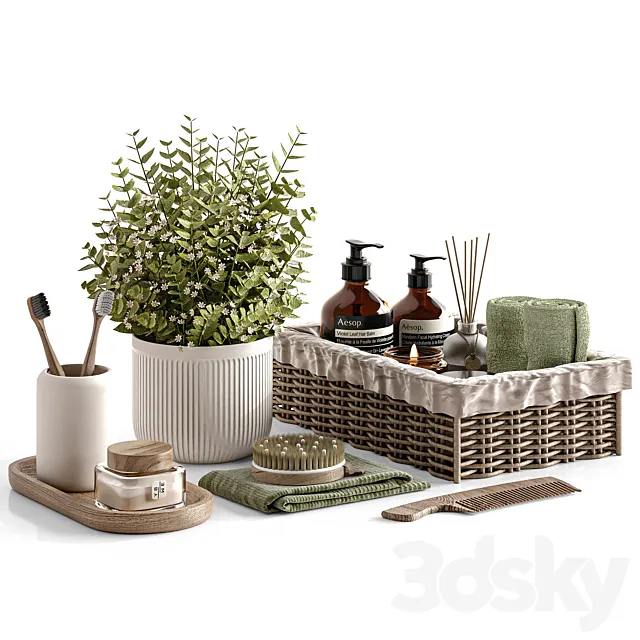 bathroom accessories 01 3D Model bathroom accessories 01 3D Model