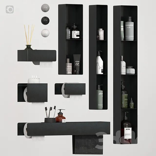 Bathroom accessories 01 3D Model Bathroom accessories 01 3D Model