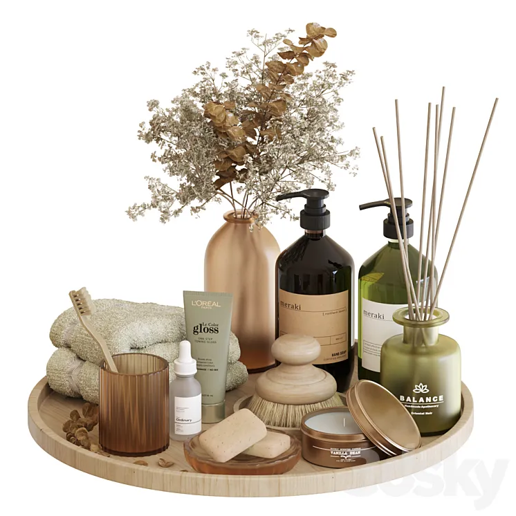 Bathroom Accessories-02 3D Model Free Download