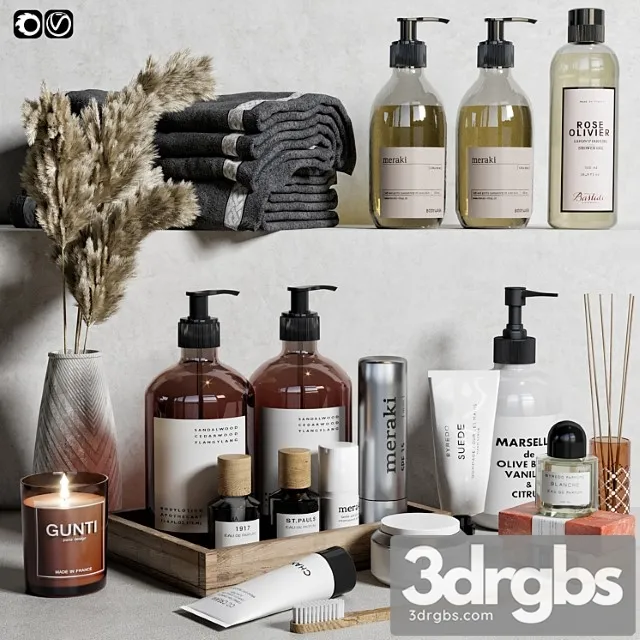 Bathroom Accessories 03 3D Model Download