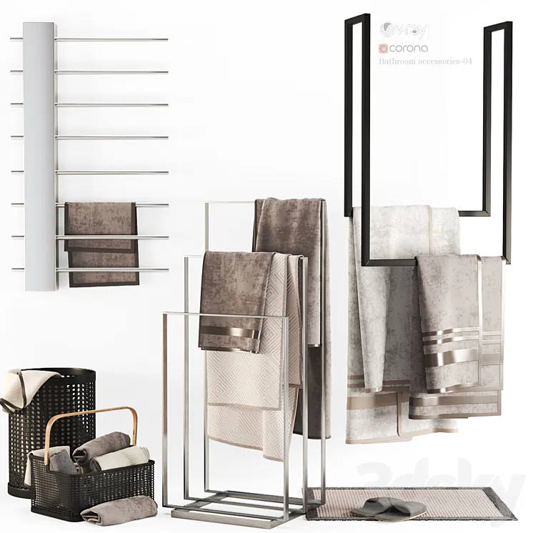 bathroom accessories-04 3D Model Free Download