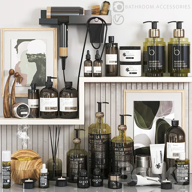 Bathroom Accessories 07 3D Model Bathroom Accessories 07 3D Model