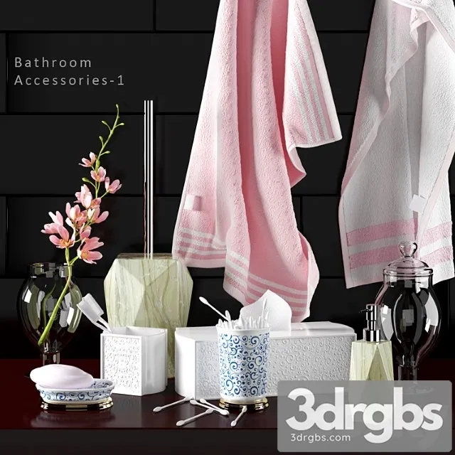 Bathroom Accessories 1 3D Model Download
