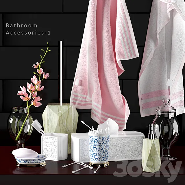 BATHROOM ACCESSORIES 1 3D Model BATHROOM ACCESSORIES 1 3D Model