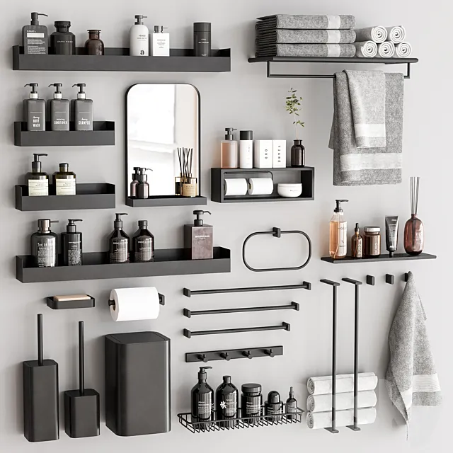 Bathroom Accessories 102 3D Model Bathroom Accessories 102 3D Model