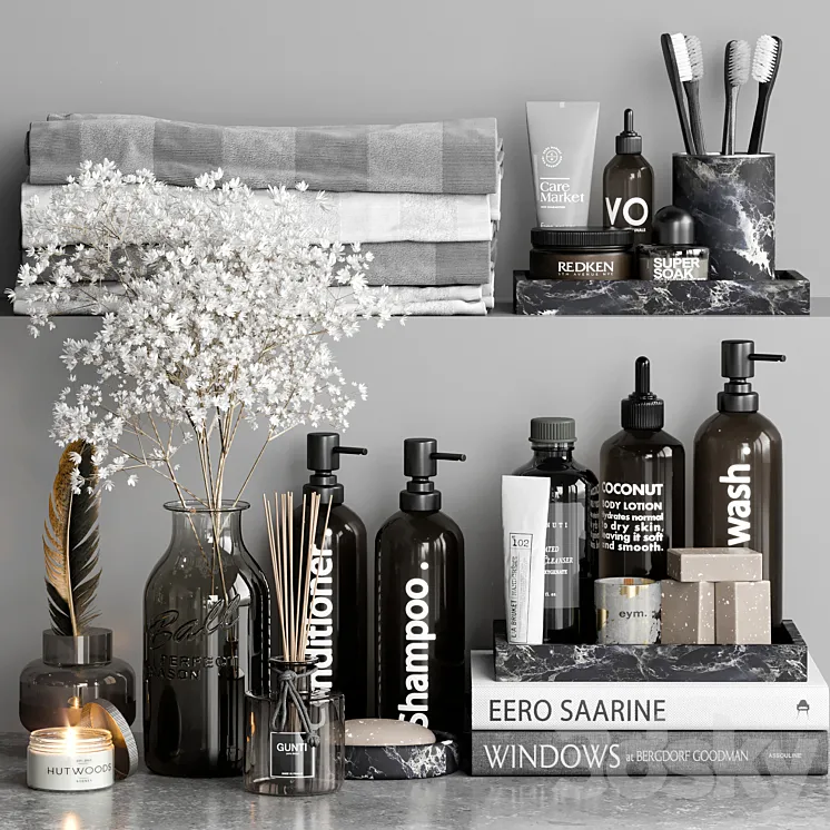 Bathroom accessories 19 3D Model Free Download