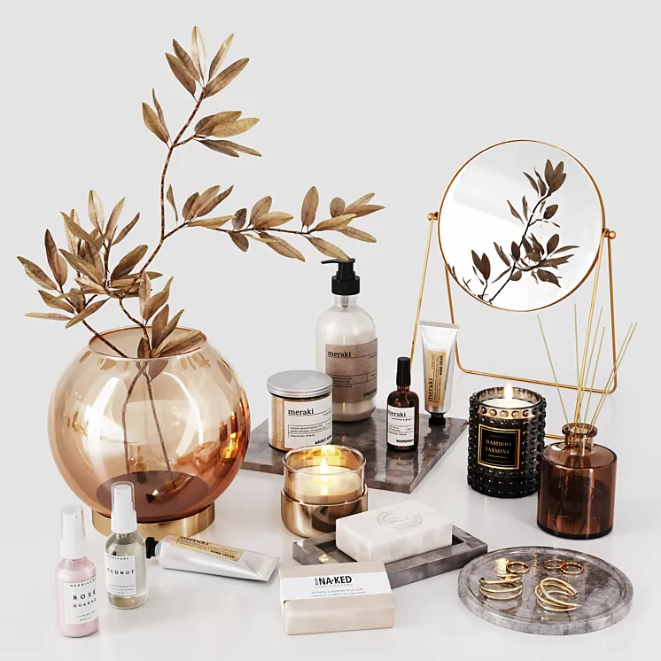 Bathroom accessories 2 3D Model