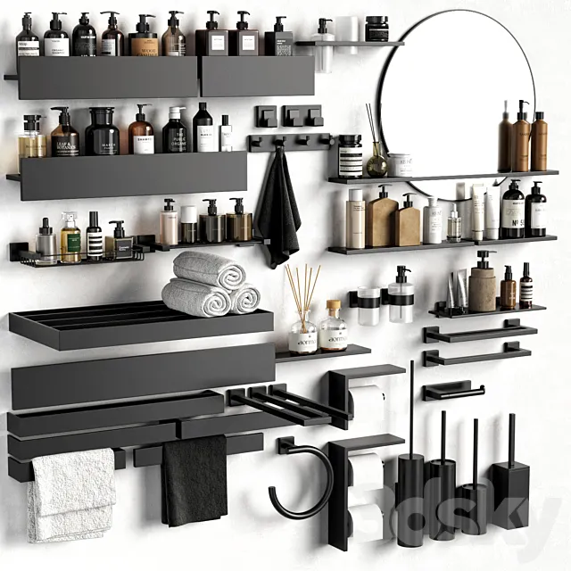 Bathroom Accessories 2 3D Model Bathroom Accessories 2 3D Model