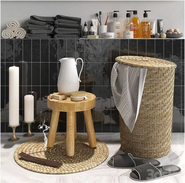 Bathroom accessories 2 3D Model