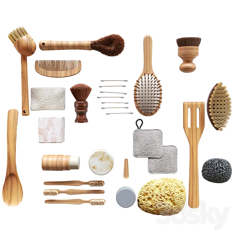 Bathroom accessories 2 3D Model Free Download