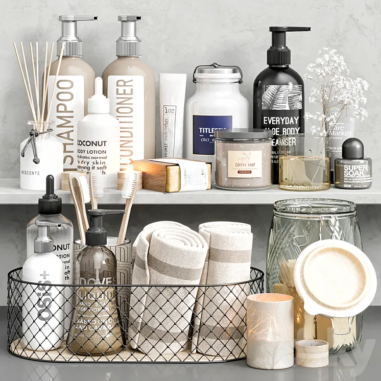 Bathroom accessories 23 3D Model Free Download Bathroom accessories 23 3D Model Free Download