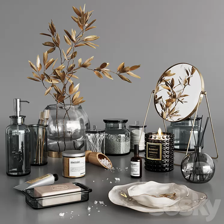 Bathroom accessories 3 3D Model