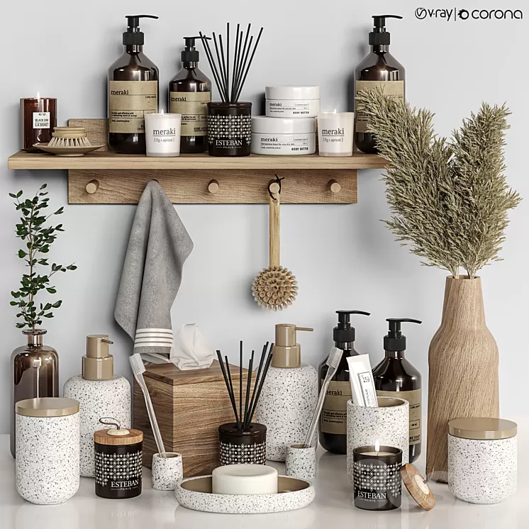 Bathroom accessories 32 3D Model Free Download