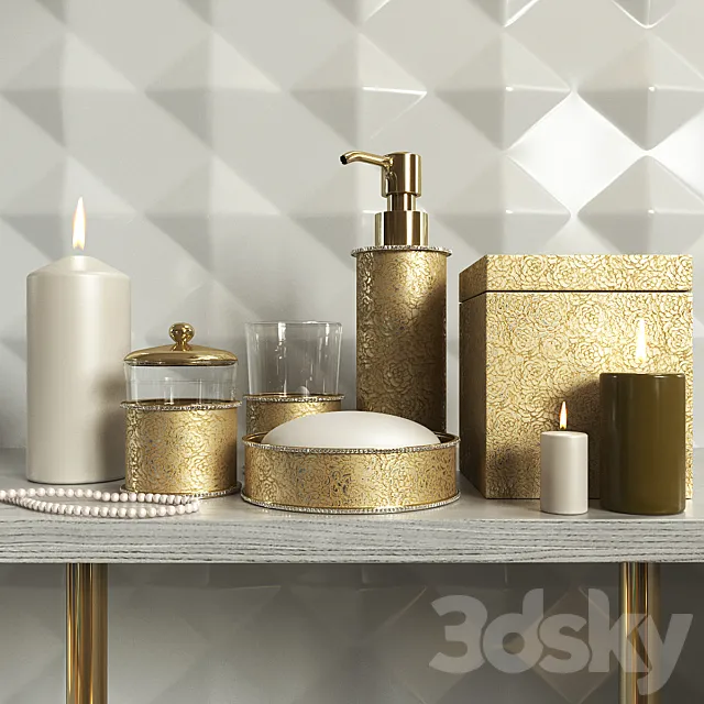 Bathroom Accessories 3D Model Bathroom Accessories 3D Model