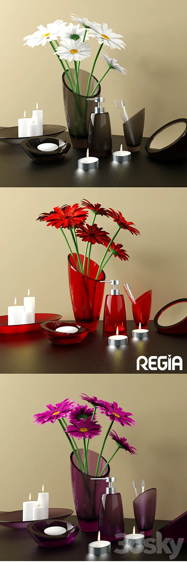 Bathroom accessories Regia 3DModel Bathroom accessories Regia 3DModel