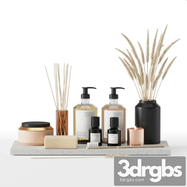 Bathroom Accessories Set 01 3D Model Download