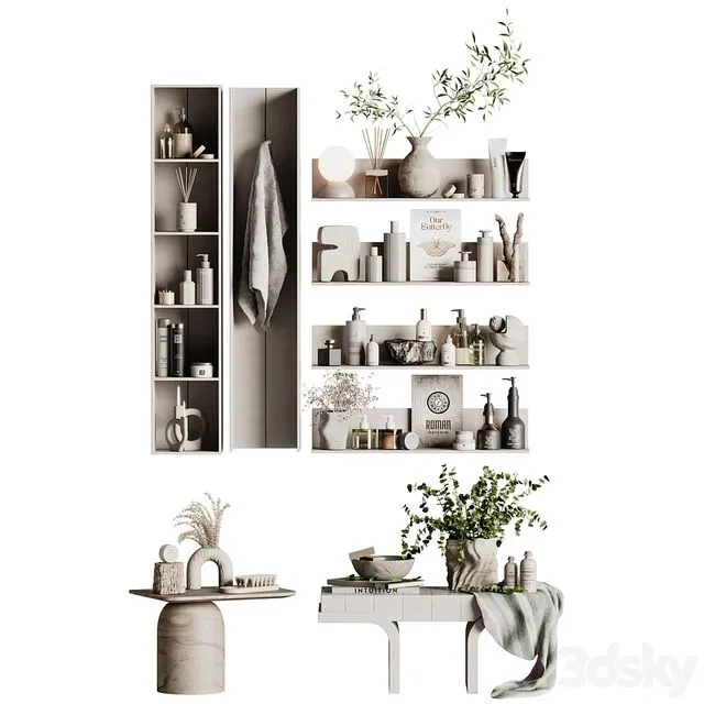 Bathroom Accessories Set 04 3D Model