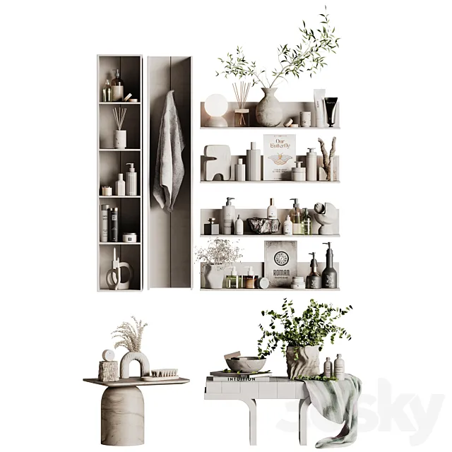 Bathroom Accessories Set 04 3D Model