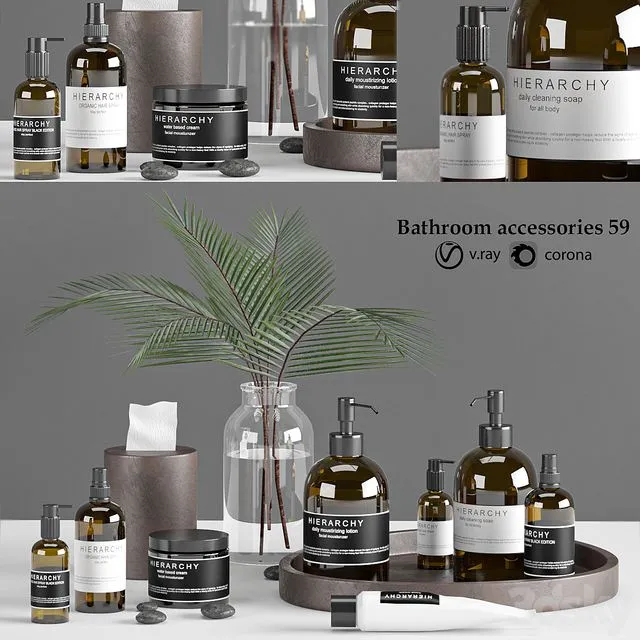 bathroom accessories set 59 3D Model