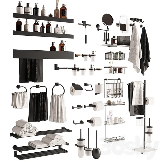 Bathroom accessories Wasserkraft 3D Model Bathroom accessories Wasserkraft 3D Model