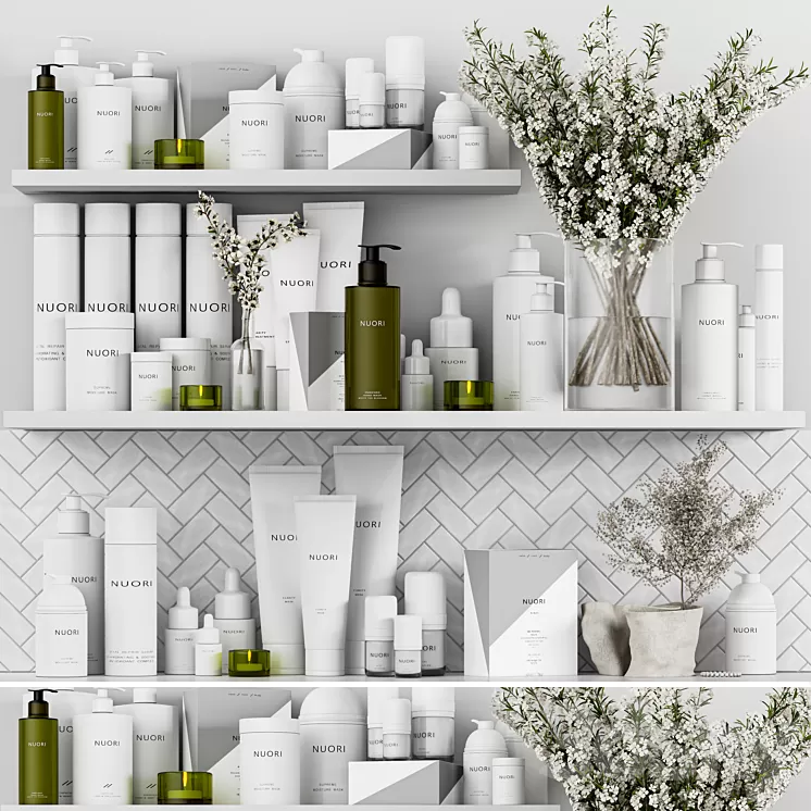 Bathroom accessories with nouri mark 3D Model Free Download Bathroom accessories with nouri mark 3D Model Free Download