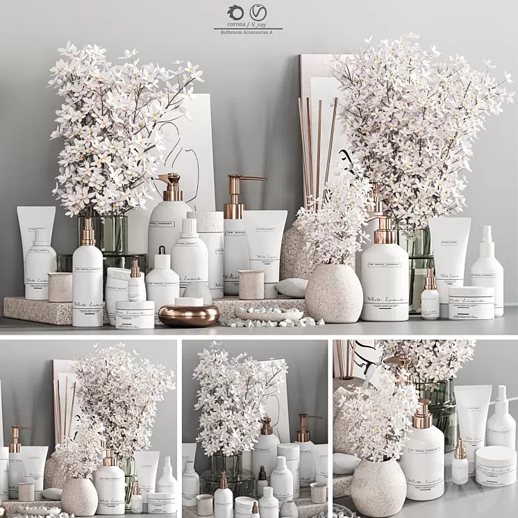 Bathroom Accessories with Plant A 3D Model Free Download Bathroom Accessories with Plant A 3D Model Free Download