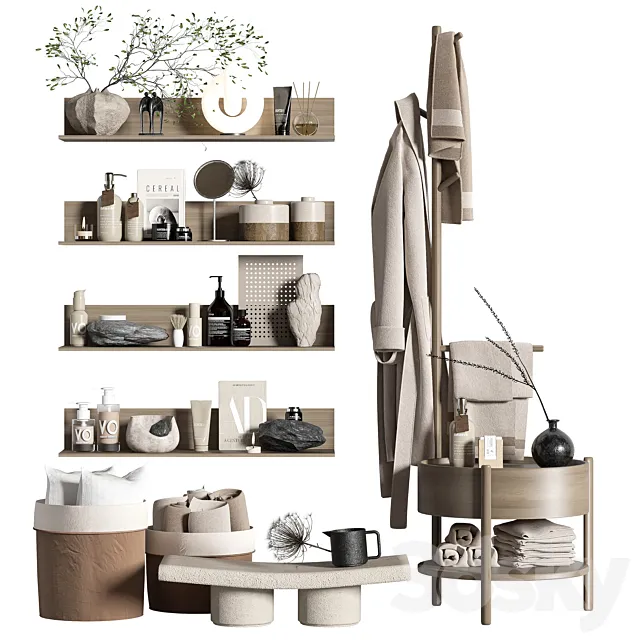 Bathroom accessories Z34 3D Model