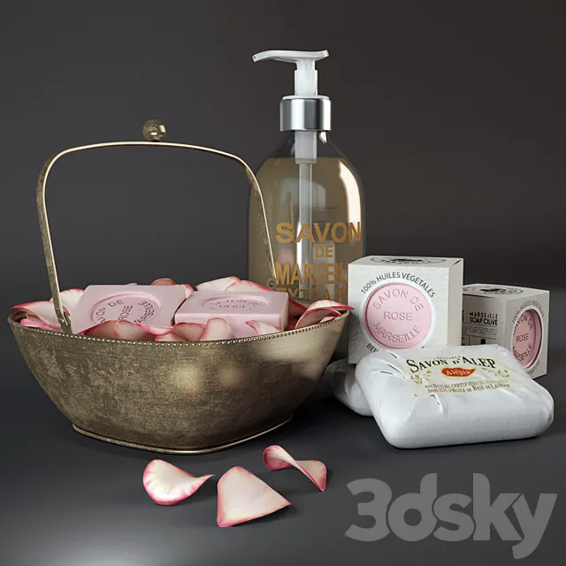 Bathroom Asset – Savon de Merseille 3D Model Bathroom Asset – Savon de Merseille 3D Model