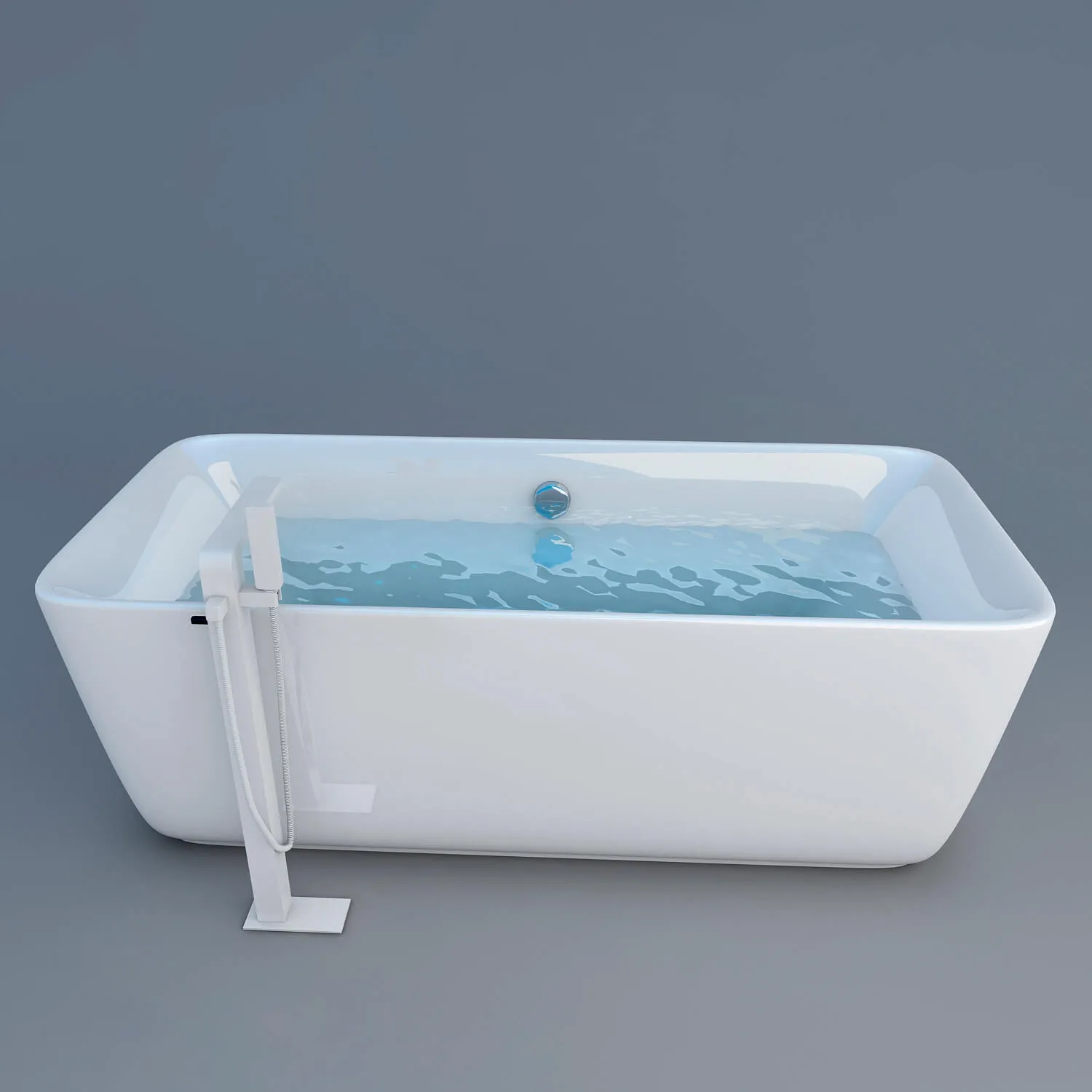 bathroom – Bath detached Kubec and outdoor crane lounge 3D Model